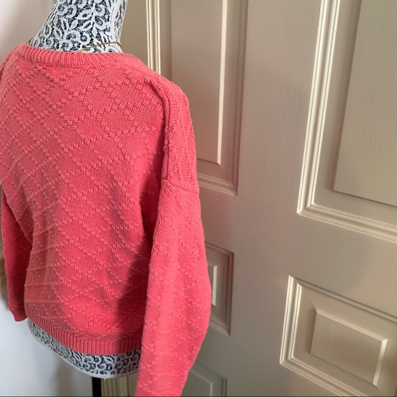 Vintage Express Tricot Salmon Cardigan SZ XL - Picture 2 of 14